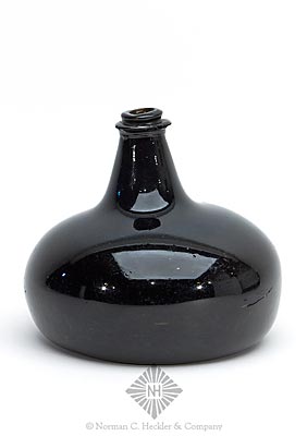 Early Black Glass Onion Bottle, Form similar to RD figure 58 pg. 67