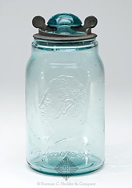 "Lafayette" And Bust Historical Fruit Jar, L #1450