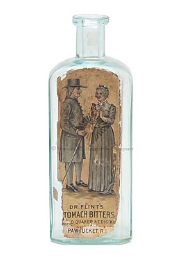 "Dr. Flint's" - "Stomach Bitters" Bottle, R/H #F-60.3
