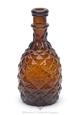 "W & Co / N.Y" Figural Whiskey Bottle, Similar to H #213