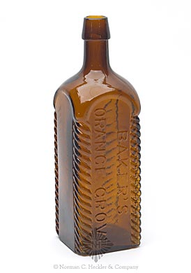 "Baker's / Orange Grove / Bitters" Bottle, R/H #B-9