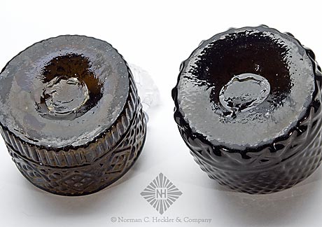 Two Blown Three Mold Inkwells, GII-2 and GIII-29