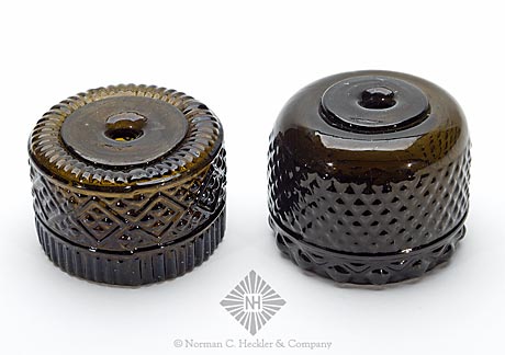 Two Blown Three Mold Inkwells, GII-2 and GIII-29