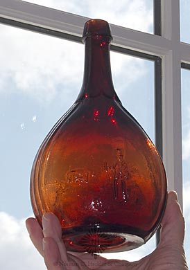 Hunter - Fisherman Pictorial Calabash Flask, GXIII-4