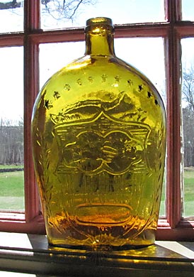 Clasped Hands - Eagle Historical Flask, Similar to GXII-6, unlisted variant