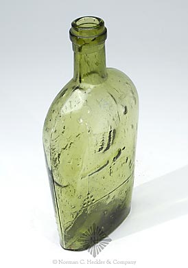 Clasped Hands And "Wm Frank & Sons / Pitts" - Cannon Historical Flask, GXII-39