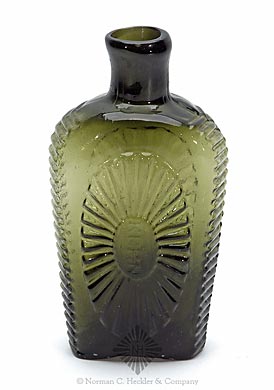 "Keen" - "P & W" Sunburst Flask, GVIII-9