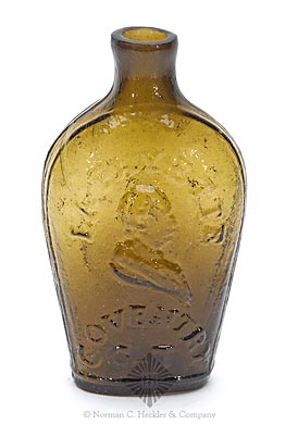 "Lafayette" And Bust - Liberty Cap Portrait Flask, GI-86