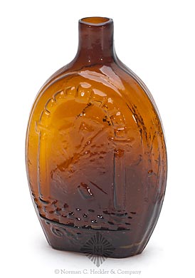 Masonic - Eagle And "Zanesville" / "Ohio / J. Shepard & Co." Historical Flask, GIV-32