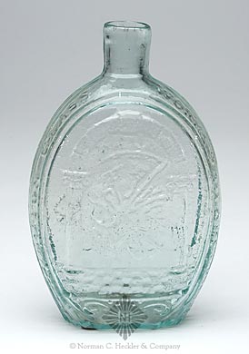 Masonic - "Franklin." Frigate Historical Flask, GIV-34