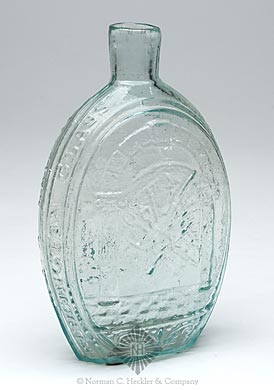 Masonic - "Franklin." Frigate Historical Flask, GIV-34