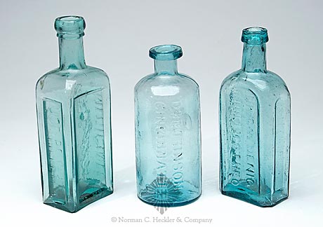 Lot Of Three Medicine Bottles, See PME pg. 107 and 298