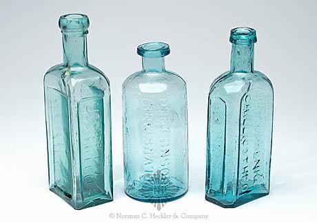 Lot Of Three Medicine Bottles, See PME pg. 107 and 298