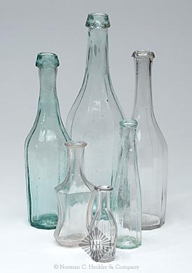 Lot Of Six Cologne Bottles, MW plate 113, #6, #2 and #3