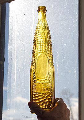 "National Bitters" Figural Bottle, R/H #N-8