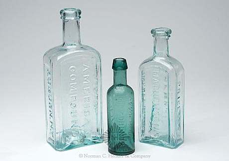 Lot Of Three Medicine Bottles, AAM pg. 36, 340, and 445
