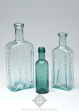 Lot Of Three Medicine Bottles, AAM pg. 36, 340, and 445