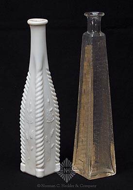 Two Labeled Fancy Cologne Bottles, Similar to MW plate 114, #3 and MW plate112, #13