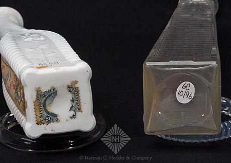 Two Labeled Fancy Cologne Bottles, Similar to MW plate 114, #3 and MW plate112, #13