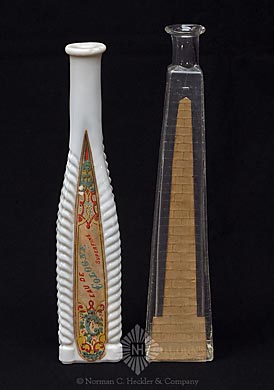 Two Labeled Fancy Cologne Bottles, Similar to MW plate 114, #3 and MW plate112, #13