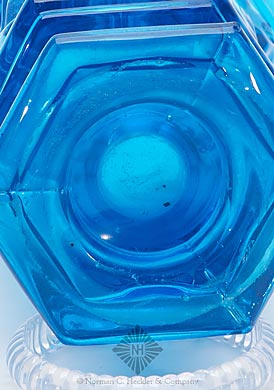 Rare Pressed Glass Spill Holder, William J. Elsholz collection #1245