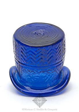 Blown Three Mold Glass Hat Whimsey, GIII-25