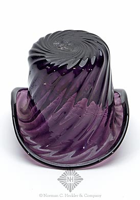 Pattern Molded Glass Hat Whimsey, Similar in color and construction to MW plate 90, #7