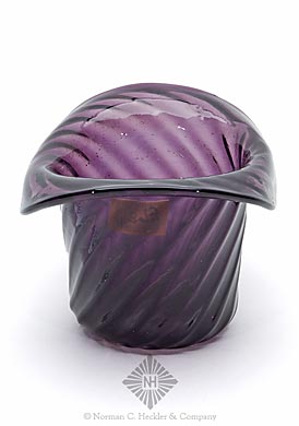 Pattern Molded Glass Hat Whimsey, Similar in color and construction to MW plate 90, #7