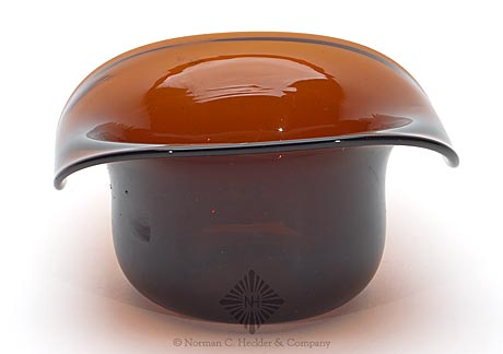 Freeblown Glass Hat Whimsey, Similar in form and construction to McK plate 75, #16