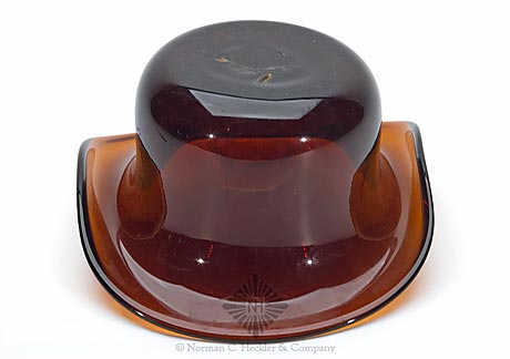 Freeblown Glass Hat Whimsey, Similar in form and construction to McK plate 75, #16