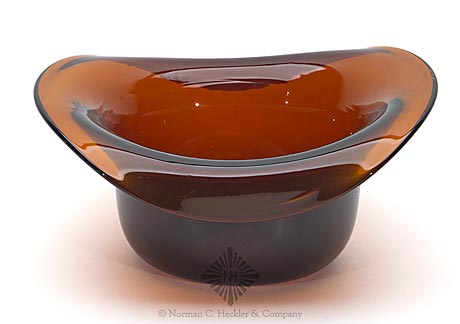 Freeblown Glass Hat Whimsey, Similar in form and construction to McK plate 75, #16