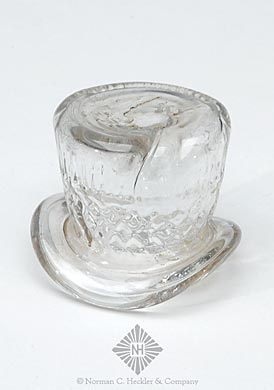 Blown Three Mold Toy Hat Glass Whimsey, GII-18, similar in form and construction to McK plate 107, #9