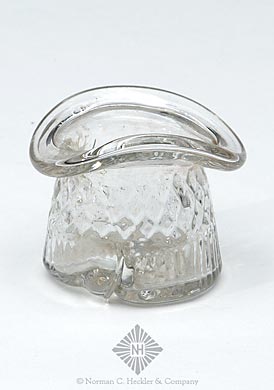 Blown Three Mold Toy Hat Glass Whimsey, GII-18, similar in form and construction to McK plate 107, #9