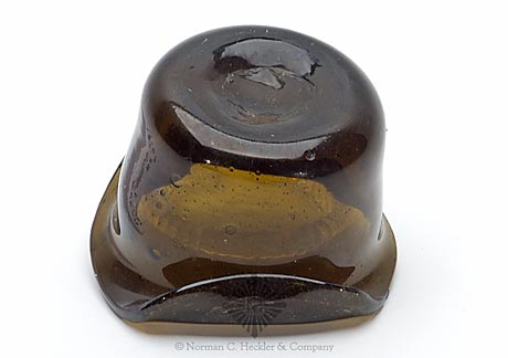 Freeblown Glass Hat Whimsey, Similar in form and construction to McK plate 75, #16