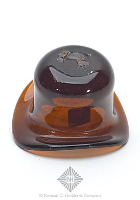 Freeblown Glass Hat Whimsey, Similar in form and construction to McK plate 75, #14