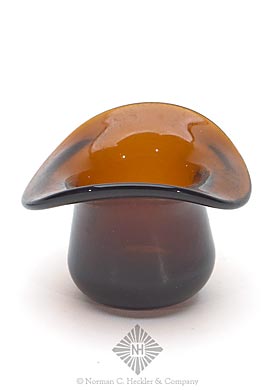 Freeblown Glass Hat Whimsey, Similar in form and construction to McK plate 75, #14