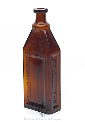 "Excelsior / Herb Bitters / Washington. N.J. / J.V. Mattison" Bitters Bottle, R/H #E-65