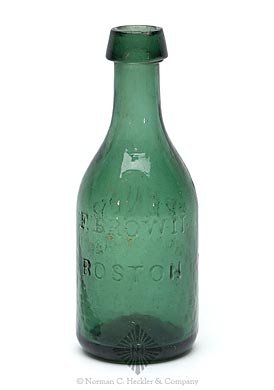 "F. Brown / Boston - French / Mineral Water." Bottle