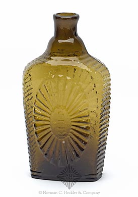 "Keen" - "P & W" Sunburst Flask, GVIII-8