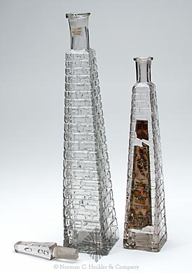 Two Figural Cologne Bottles, Similar to MW plate 114, #3