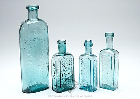 Lot Of Four Medicine Bottles, PME pgs. 279, 299, 362, 295
