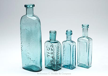 Lot Of Four Medicine Bottles, PME pgs. 279, 299, 362, 295