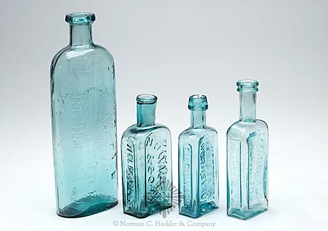 Lot Of Four Medicine Bottles, PME pgs. 279, 299, 362, 295