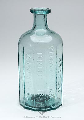 "Doctor / Geo. W. Blocksom / Druggist / Zanesville" Medicine Bottle, PME pg. 36