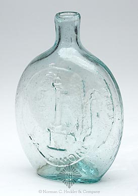 "Baltimore" And Monument - "Corn For The World" And Ear Of Corn Historical Flask, GVI-6