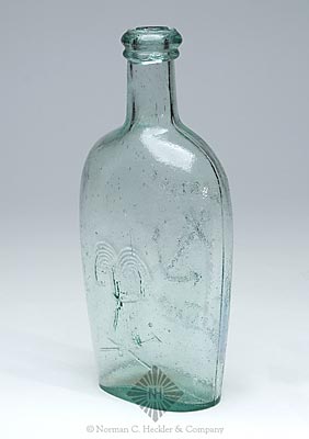 "Isabella / Glass Works" And Anchor - Sheaf Of Grain Pictorial Flask, GXIII-56