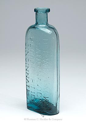 "Dr. C.W. Roback's / Scandinavien / Blood Purifier. / Cincinnati. O" Medicine Bottle, AAM pg. 444