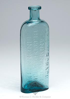 "Dr. C.W. Roback's / Scandinavien / Blood Purifier. / Cincinnati. O" Medicine Bottle, AAM pg. 444