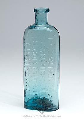 "Dr. C.W. Roback's / Scandinavien / Blood Purifier. / Cincinnati. O" Medicine Bottle, AAM pg. 444