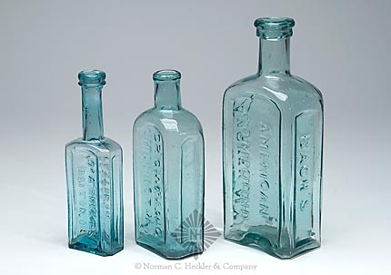 Lot Of Three Pontiled Medicine Bottles, AAM pgs. 36, 139, and 469